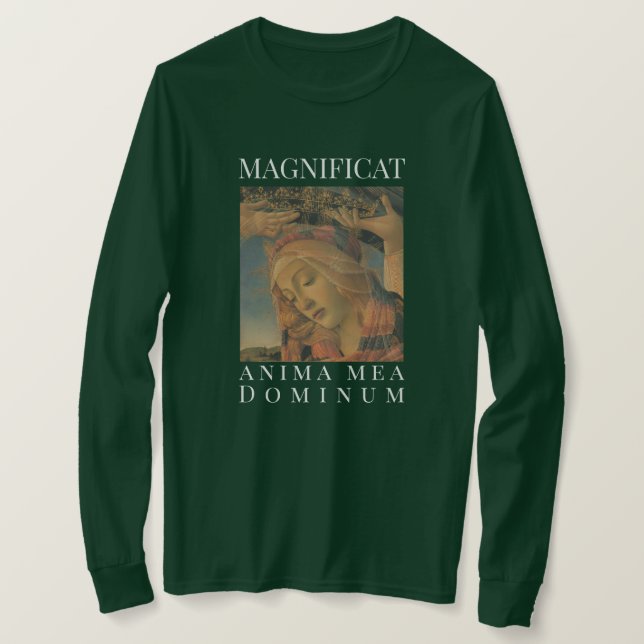 T-shirt Madonna du Magnificat par Boticelli Latin (Design devant)