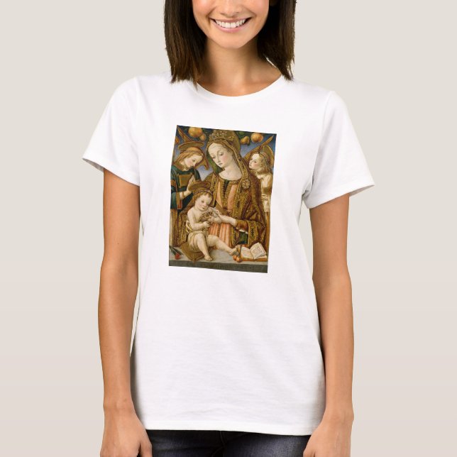 T-shirt Madonna et enfant avec deux anges (Devant)