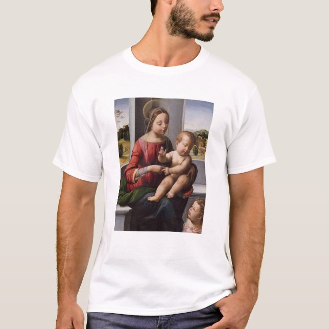 T-shirt Madonna et enfant avec Jean-Baptist (Devant)
