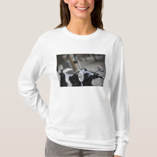 T-shirt Madrid, scooter Vespa noir