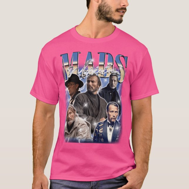 T-shirt Mads Mikkelsen Retro Bootleg Retro Bootleg (Devant)