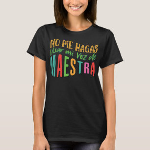 T-shirt Maestra cadeau enseignant bilingue Voz de Cute