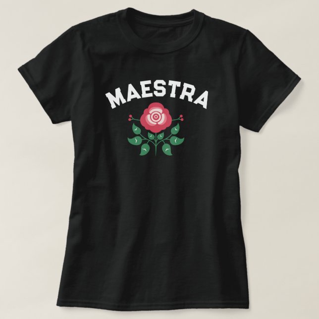 T-shirt Maestra cadeau pour enseignant espagnol (Design devant)