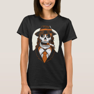 T-shirt Mafia Jour Du Crâne De La Mort Halloween Mexicain 