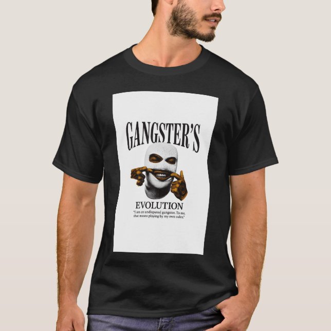 T-shirt Mafia Masque Bold Street Style Action cadeau (Devant)