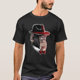 T-shirt Mafia Style Monkey Primate Gangster Singe Animal
