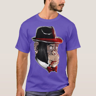 T-shirt Mafia Style Monkey Primate Gangster Singe Animal