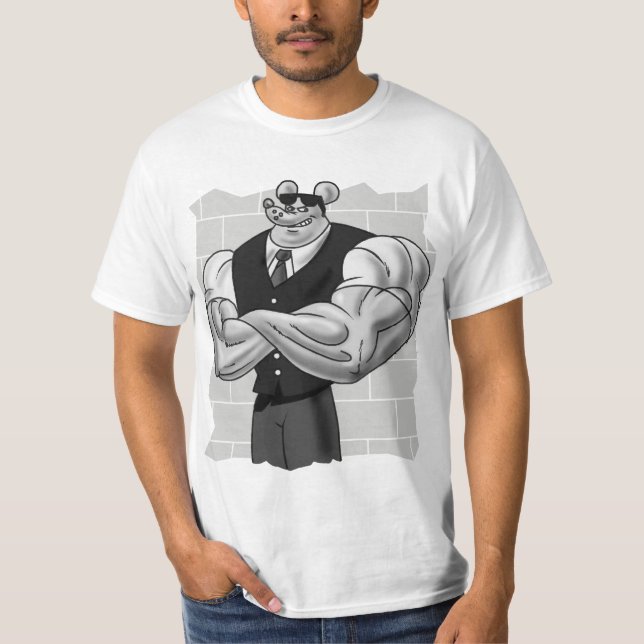 T-shirt Mafia/videur de rat de gymnase (Devant)