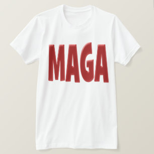 T-shirt MAGA avec texte rouge