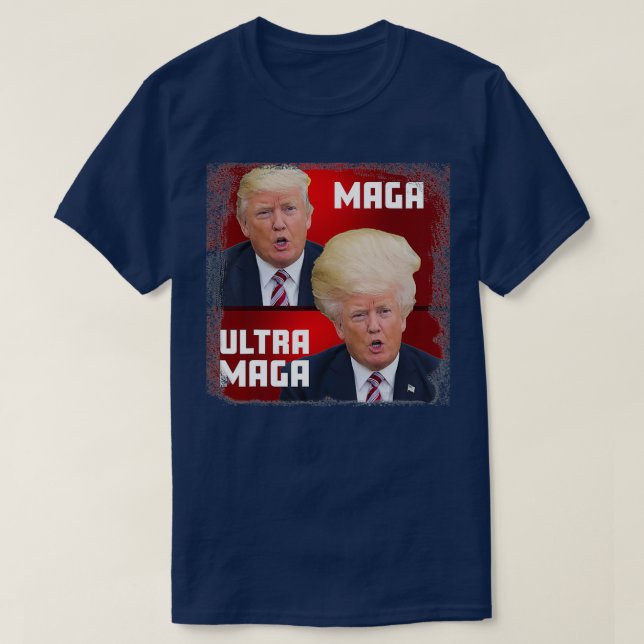 T-shirt MAGA Ultra MAGA Funny Trump  (Design devant)