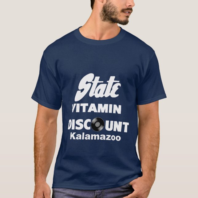 T-shirt Magasin discount de vitamine d'état de Kalamazoo (Devant)