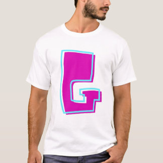 T-shirt Magenta et lettre Turquoise G élégantes