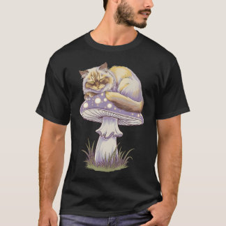 T-shirt Magical Himalayan Cat On Glowing Mushroom