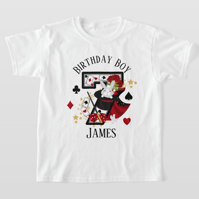 T-shirt Magicien Septième Anniversaire Chemise magique Ann (Poser)