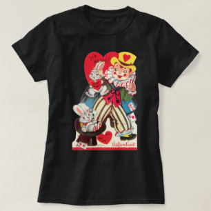 T-shirt Magicien Valentin antique avec lapins