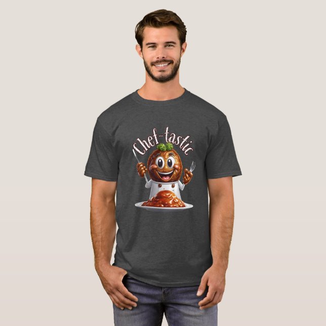 T-shirt Magie de boule de viande chef-tastique (Devant entier)