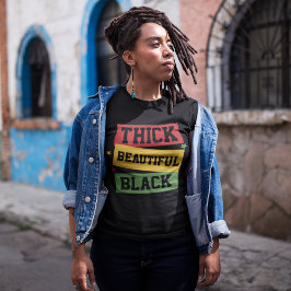 T-shirt Magie de fille noire épaisse et belle