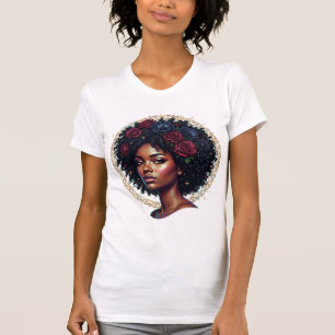 T-shirt Magie de la Fille Noire Afro Diva