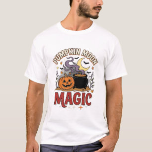 T-shirt Magie de la Lune de Citrouille d'Halloween