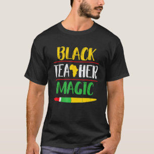 T-shirt Magie de l'enseignant noir Enseignant africain Ret