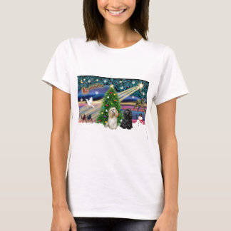 T-shirt Magie de Noël-Paire de Cocker