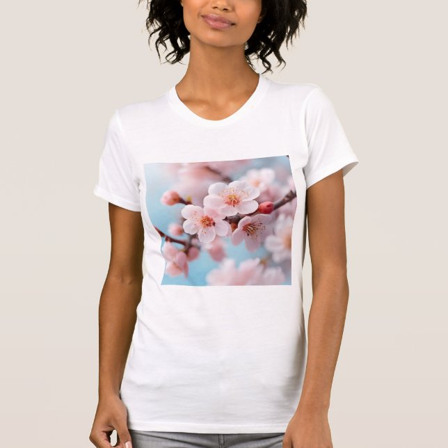 T-shirt Magie en fleurs roses (Devant)