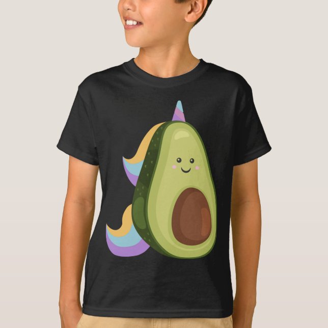 T-shirt Magique Avocado Unicorn Funny Vegan Food (Devant)