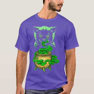 T-shirt Magique Chat Sorcière Occulte Alchimie Wicca Witch