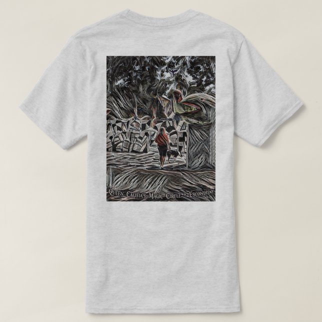 T-shirt magique de cercle de la Reine Califia (Design dos)