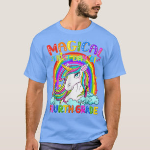 T-shirt Magique Premier Jour De Quatrième Année Unicorne R