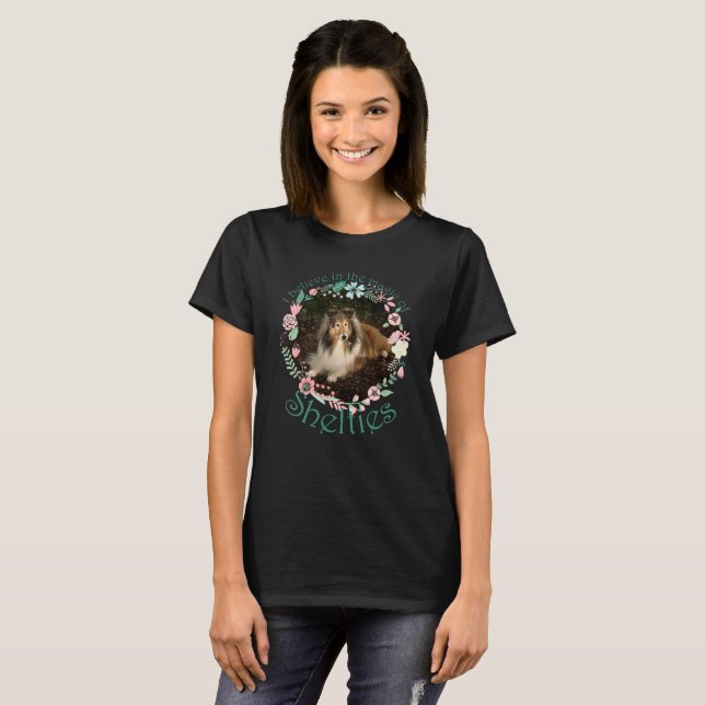T-shirt magique Sheltie (Devant entier)
