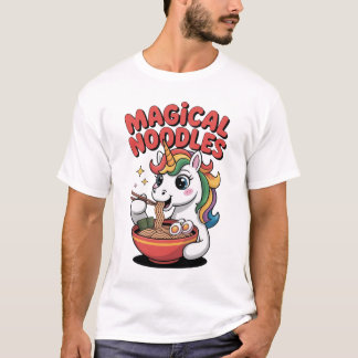 T-shirt Magiques Nouilles Licorne Ramen Amoureux Kawaii
