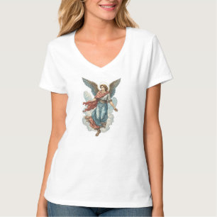 T-shirt Magnifique ange chemise chrétienne pour femme à co