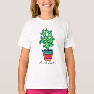 T-shirt Magnifique Cactus Aquarelle En Beau Pot