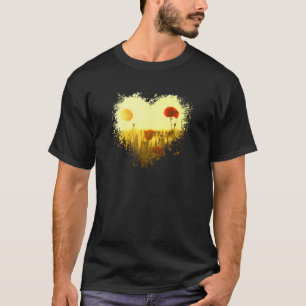 T-shirt Magnifique champ de fleurs fleurit en été dans un