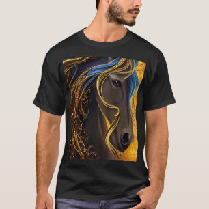 T-shirt Magnifique Cheval foncé Triptyque