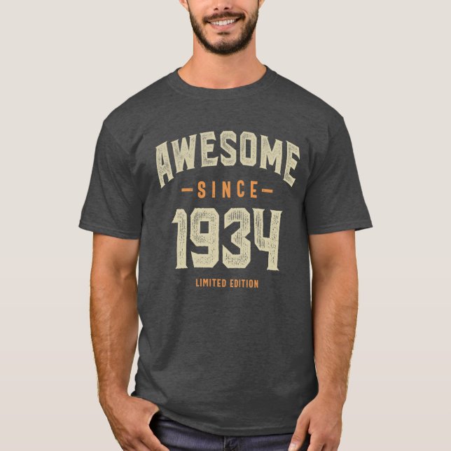 T-shirt Magnifique depuis 1934 - 88e anniversaire Retro Cl (Devant)