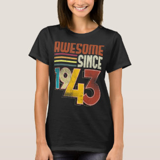 T-shirt Magnifique depuis 1943 80e anniversaire Retro Vint