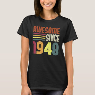 T-shirt Magnifique depuis 1948 75e anniversaire Retro Vint