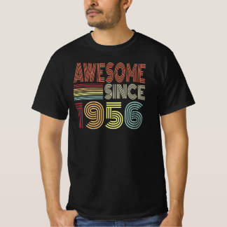 T-shirt Magnifique Depuis 1956 Retro Né En 1956 Anniversai