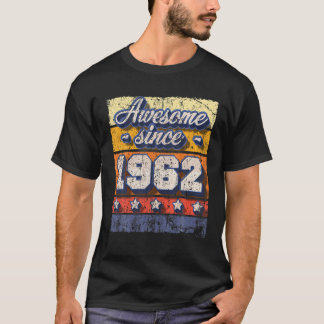 T-shirt Magnifique Depuis 1962 60E Anniversaire Fête Retro
