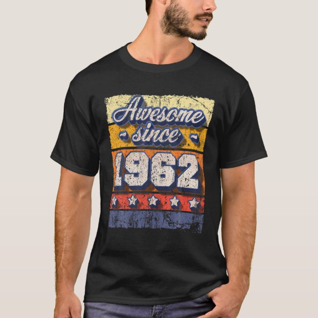 T-shirt Magnifique Depuis 1962 60E Anniversaire Fête Retro (Devant)