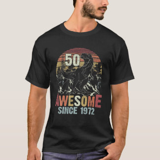 T-shirt Magnifique Depuis 1972 Dinosaur Rex 50E Anniversai