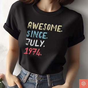T-shirt Magnifique Depuis 1974, 50e anniversaire personnal