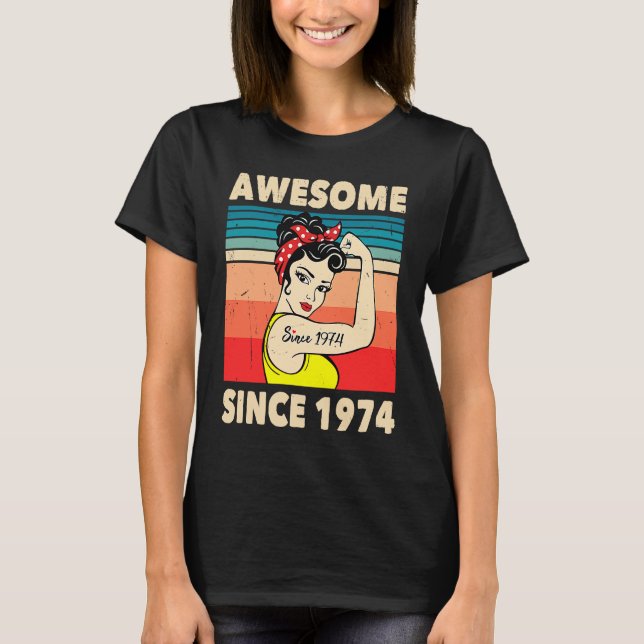 T-shirt Magnifique depuis 1974 Année 49e anniversaire Déco (Devant)
