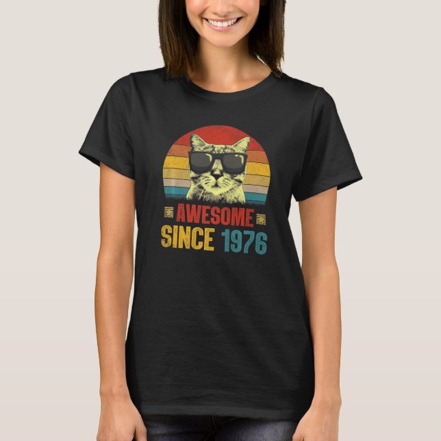 T-shirt Magnifique depuis 1976 47e Anniversaire Chat (Devant)