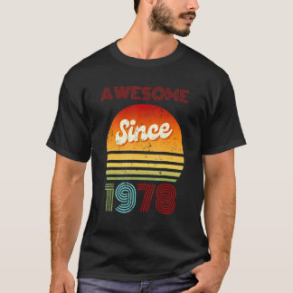 T-shirt Magnifique depuis 1978 Vintage 44ème anniversaire 