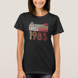 T-shirt Magnifique depuis 1985 37e anniversaire Gif Retro 