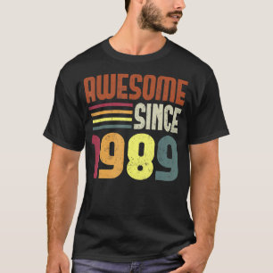 T-shirt Magnifique depuis 1989 34e anniversaire Retro Vint