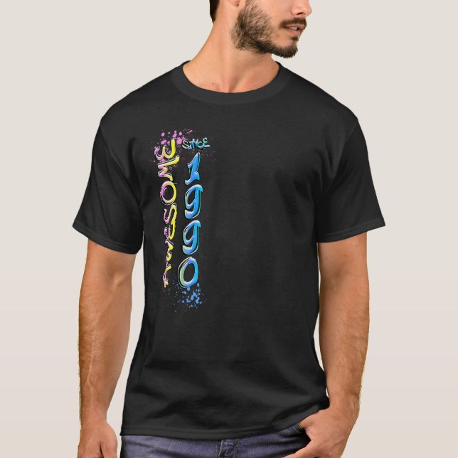 T-shirt Magnifique depuis 1990 motif graffiti (Devant)